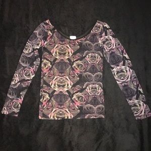 Soho Girl purple floral top one size fits all